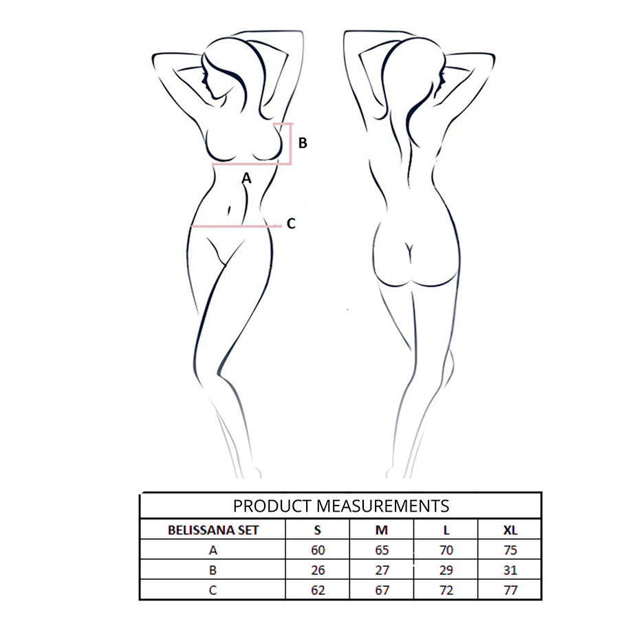 Reggiseno e perizoma blu Passion Belissana di Passion Woman Sets, taglia S/M, dettaglio in pizzo e tessuto morbido.