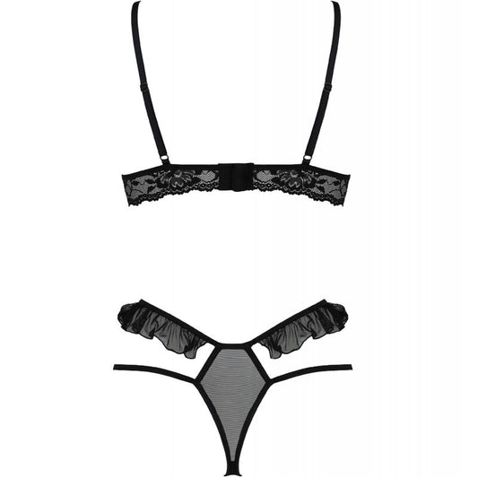 Set di due pezzi Dolly Passion Woman in nero, taglia S/M, composto da top e pantaloni comodi, perfetti per look eleganti e casual.