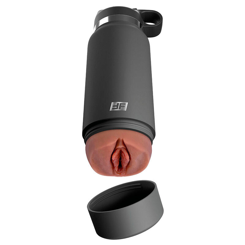 Stroker vaginale PDX PLUS Fuck Flask Discret Marrone, modello 2, con dettagli realistici e design compatto.