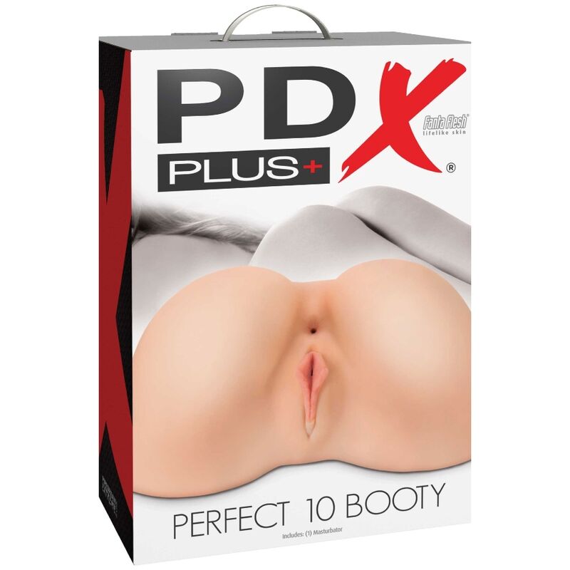 Masturbatore PDX PLUS con doppia entrata e design realistico per un'esperienza intensa e stimolante.