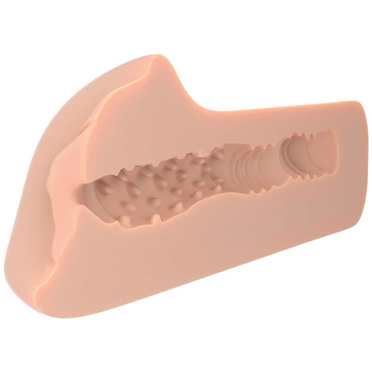 Stroker PDX PLUS, masturbatore maschile realistico, con dettagli anatomici e morbida superficie in silicone.