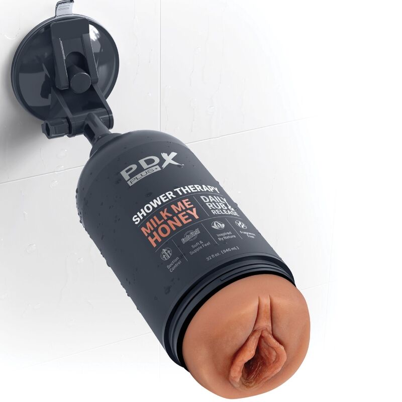 Masturbatore stroker discreto PDX PLUS+ ispirato a bottiglia Milk Me Honey Candy, design compatto e realistico per piacere.