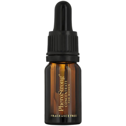 Concentrato profumo per donna Pherostrong da 7,5 ml, flacone con etichetta e spray, elegante e compatto