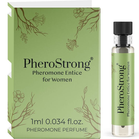 Profumo ai feromoni Pherostrong Entice da donna, 1 ml, con aroma seducente e irresistibile, ideale per attirare l'attenzione.