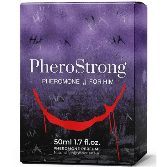 Profumo ai feromoni Pherostrong J per lui, 50 ml, bottiglia con etichetta elegante, ideale per attrarre e sedurre.