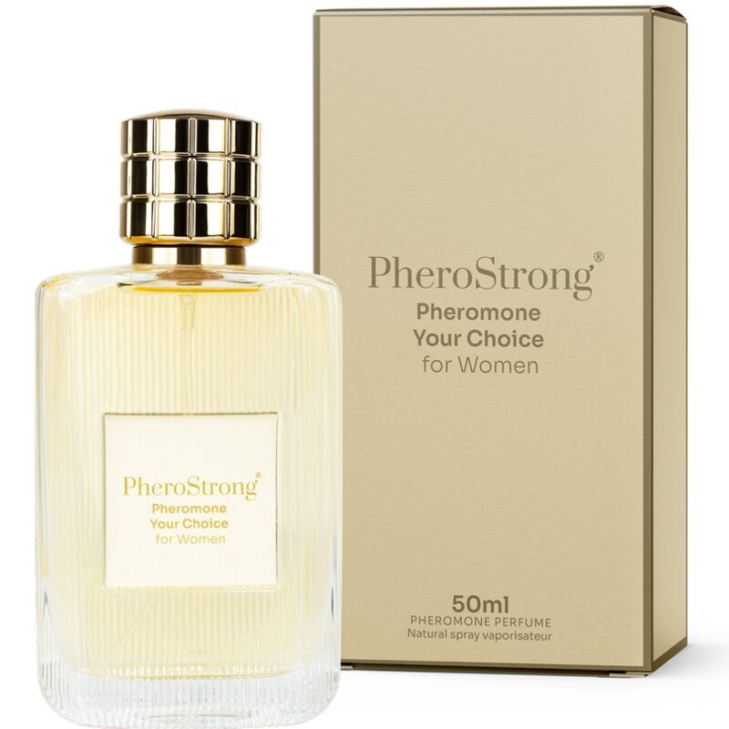 Profumo ai feromoni PHEROSTRONG da 50 ml, bottiglia elegante, indicato per donna, profumo con feromoni naturale.