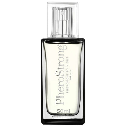 Profumo Pherostrong Notte per Uomo, 50 ml, con spray, bottiglia elegante e design nero, ideale per attirare e sedurre.