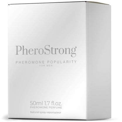 Profumo ai feromoni Pherostrong per uomini, bottiglia da 50 ml con etichetta semplice e design elegante