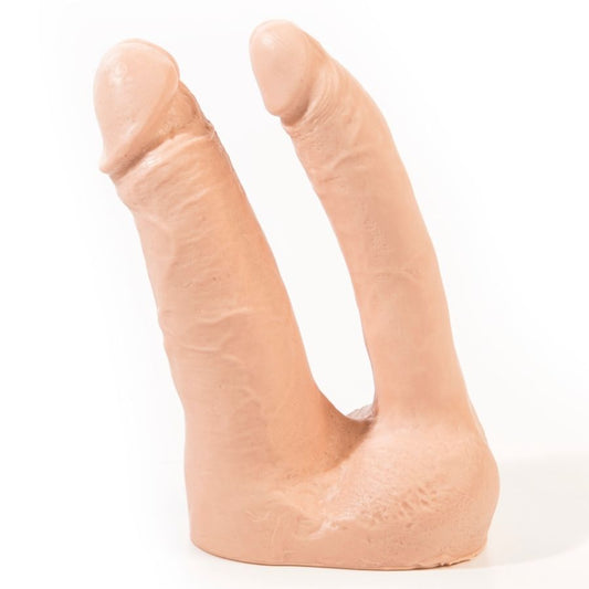 Dildo realistico doppio PINK ROOM Flesh da 17cm e 15,5cm, design dettagliato e morbido, ideale per stimolazione.