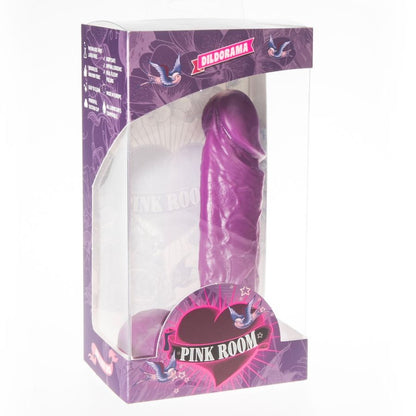 Dildo realistico PINK ROOM Amadeo viola da 15,5 cm con dettagli realistici e superficie liscia, ideale per piacere personale.