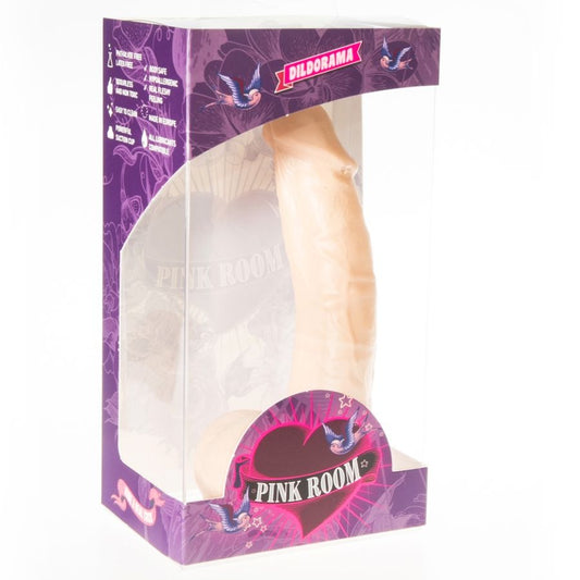 Dildo realistico PINK ROOM Connor Flesh da 16 cm, design dettagliato e realistico, materiale morbido e di qualità.