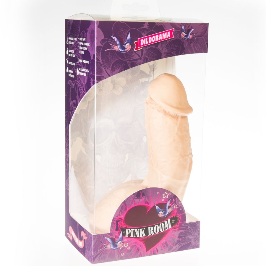 Dildo realistico PINK ROOM Elián Flesh da 17,5 cm, forma anatomica, dettagli realistici, colore pelle, superficie liscia.