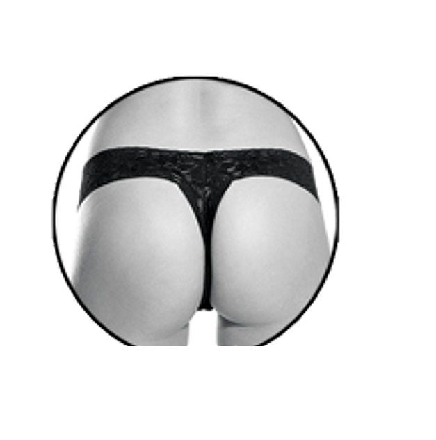 Mutandine vibranti con telecomando della linea Fetish Fantasy Limited Edition di Pipedreams, dettagli in tessuto nero e design seducente