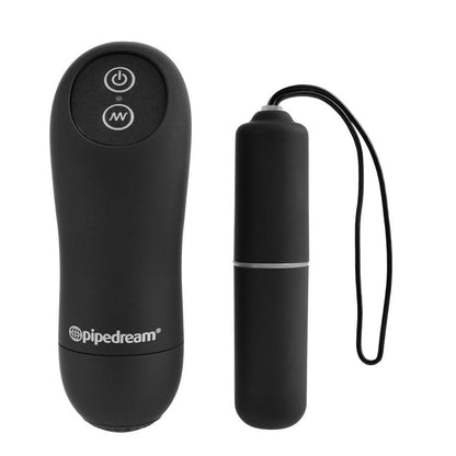 Mutandine vibranti Pipedreams Fetish Fantasy Limited Edition con telecomando, dettagli in tessuto nero e design seducente