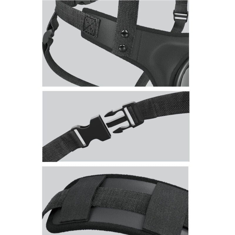 Body Dock bretelle strap-on PIPEDREAMS, dispositivo di gioco ergonomico e regolabile per il piacere e il comfort.