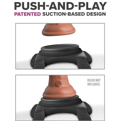Imbracatura Body Dock Pipedreams con cinghia lavabile, design nero, dettagli regolabili e comodi cinturini per il massimo comfort.