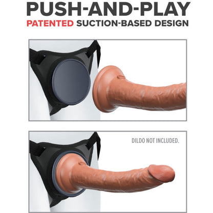 Imbracatura Body Dock Elite di Pipedreams, dettagliata e resistente, mostrata in primo piano.