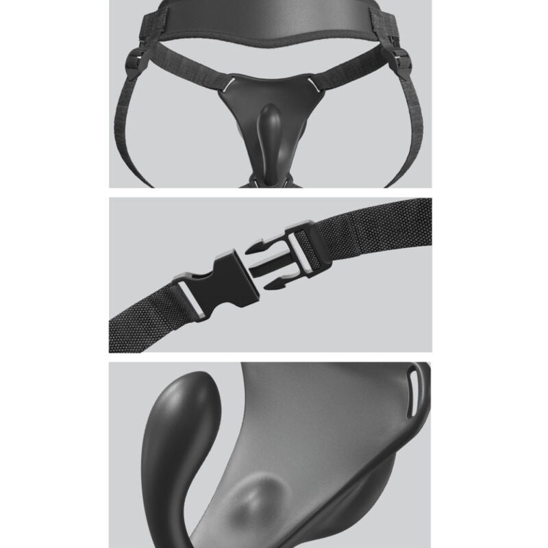 Imbracatura Body Dock G-Spot Pro di PIPEDREAMS, elegante e regolabile, visibile in primo piano in questa immagine.