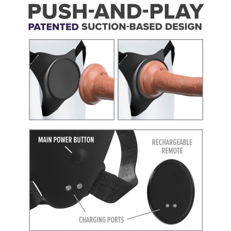 Imbracatura body Dock G-Spot Pro di Pipedreams, elegante e regolabile per stimolazione G-Spot, in materiale nero.