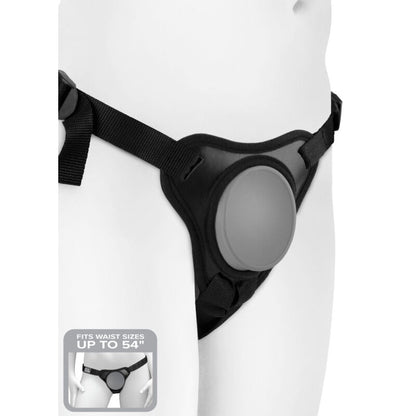 Imbracatura body dock Mini Pipedreams Elite in nero, con cinturini regolabili e dettagli in metallo resistente.