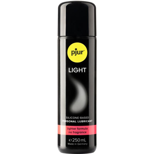 Lubrificante al silicone leggero PJUR, flacone da 250 ml, ideale per massaggi e uso intimo, texture liscia e setosa.