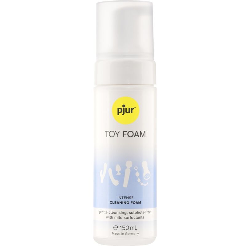 Detergente schiuma delicata PJUR Toy Foam per giocattoli, 150 ml, ideale per pulire in modo sicuro e efficace.