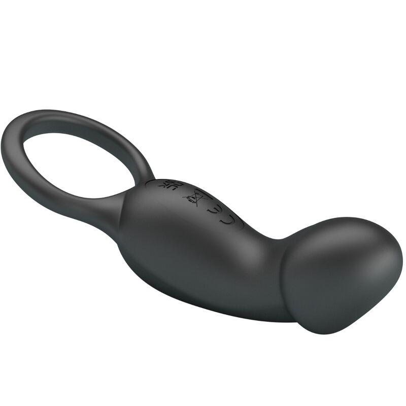 Anello anale e vibratore Warren nero di PRETTY LOVE BOTTOM, dispositivo in silicone con design elegante e funzionale.