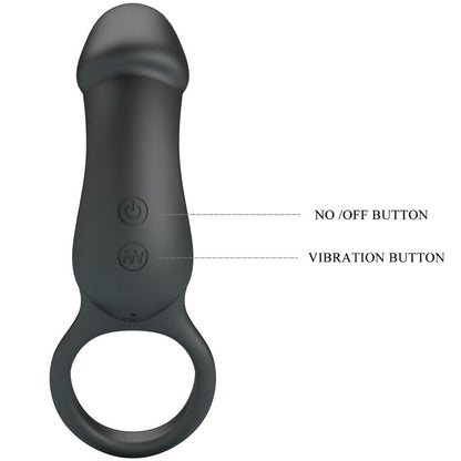 Anello anale e vibratore Warren nero di PRETTY LOVE BOTTOM, design discreto e dettagliato, in materiale morbido e resistente.