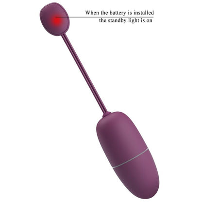 Vibratore a uovo Pretty Love Nymph con controllo tramite app, colore lilla, design elegante e funzionale, marca Pretty Love Bottom