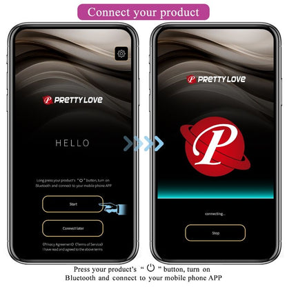 Uovo vibrante Pretty Love Nymph con controllo tramite app, colore lilla, design elegante e compatto, marca Pretty Love Bottom.