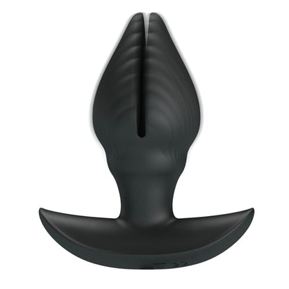 Plug anale gonfiabile e ricaricabile PRETTY LOVE BOTTOM, dispositivo in silicone nero con controllo remoto e funzione di gonfiaggio