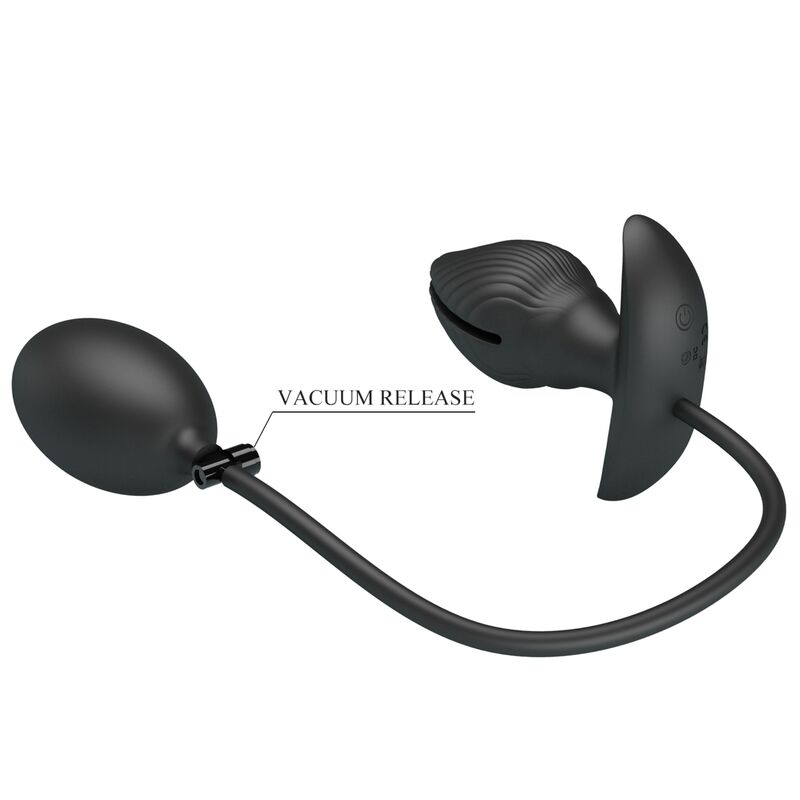 Plug anale gonfiabile e ricaricabile PRETTY LOVE BOTTOM, dispositivo di piacere in silicone con controllo remoto e design ergonomico.