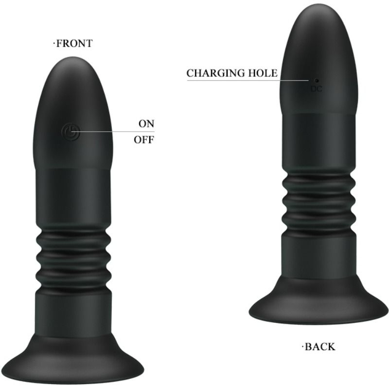 Plug Magic Jinger di Pretty Love BOTTOM, dispositivo vibrante con movimento su e giù e funzioni di vibrazione.