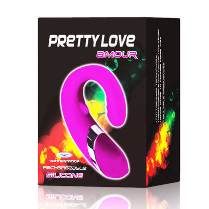 Stimolatore prostate e G-spot Pretty Love Amour, colore lilla, design ergonomico, materiale morbido e sicuro per il corpo.