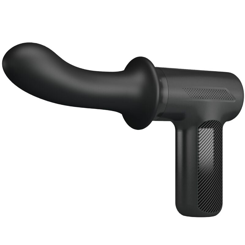 Massaggiatore PRETTY LOVE DJ DOCTOR nero con 5 impostazioni, design ergonomico e dettagli evidenti in immagine.