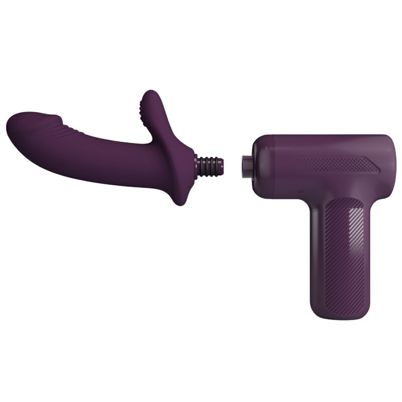 Massaggiatore PRETTY LOVE DJ Scholar con cinque impostazioni, colore viola, design compatto e maneggevole per il sollievo muscolare.