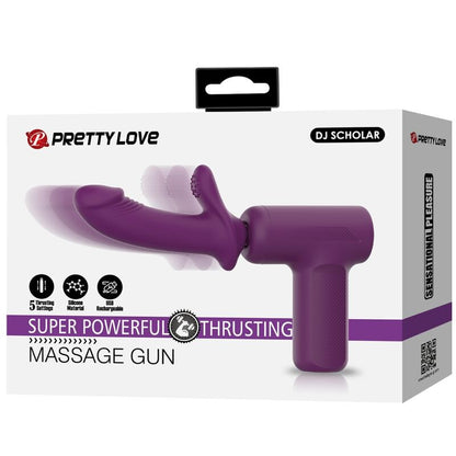 Massaggiatore PRETTY LOVE DJ Scholar viola con 5 impostazioni, design ergonomico e controlli intuitivi.