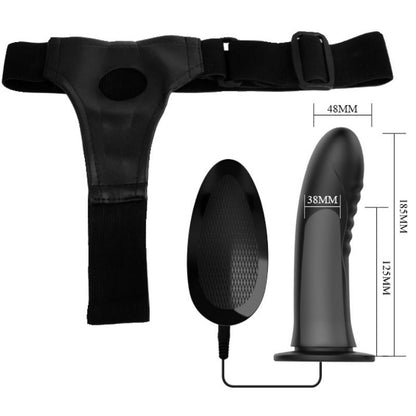 Dildo con cavo e vibrazione, strap-on PRETTY LOVE ABBASBAILEA LOVE MYRON, prodotto per piacere intimo e sensoriale