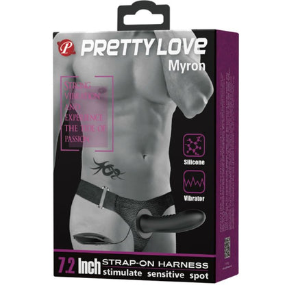 Dildo con cavo e vibrazione PRETTY LOVE Abbasbailea Love Myron, strap-on con dettagli realistici e funzioni di stimolazione