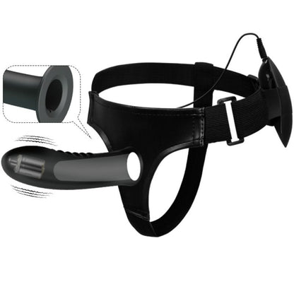 Strap on con vibrazione e dildo in silicone della linea PRETTY LOVE ABBASBAILEA LOVE MYRON, design ergonomico e stimolante.