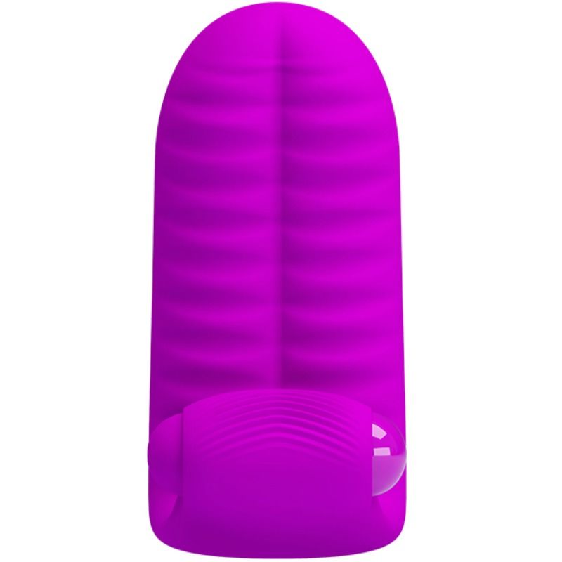 Stimolatore Ditale Pretty Love Abbott in colore lilla, con design ergonomico e dettagli eleganti, visibile in primo piano.