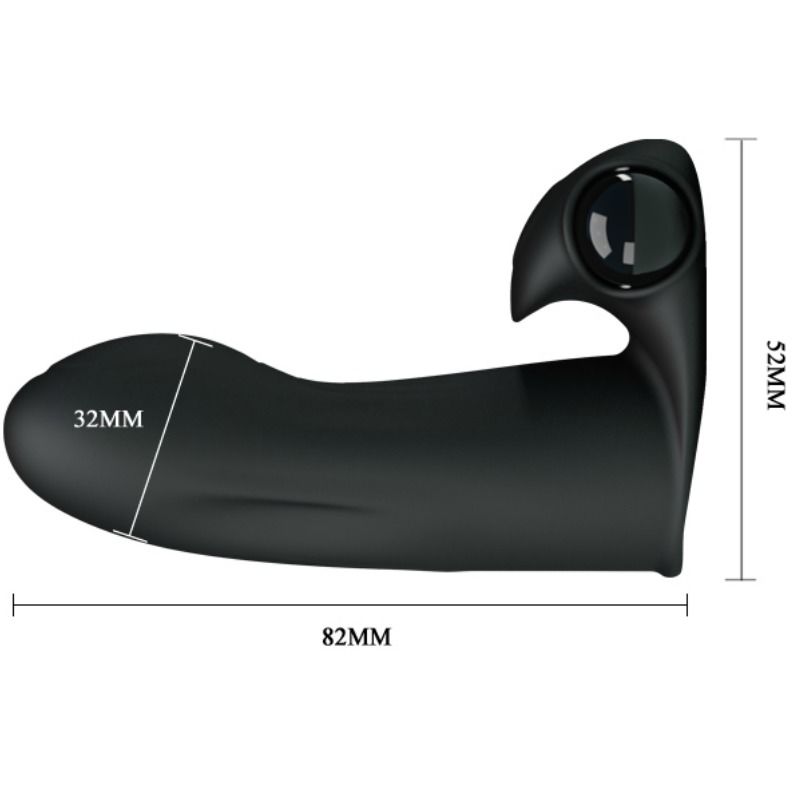 Stimolatore clitoride Pretty Love Adonis, dispositivo per la stimolazione delle dita, con design elegante e funzionalità avanzate.
