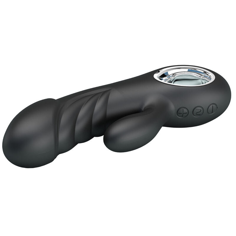 Vibratore G-spot e stimolatore clitorideo Pretty Love Ansel, design ergonomico e dettagliato, in materiale morbido e resistente