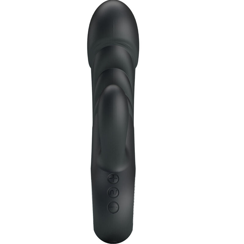 Vibratore PRETTY LOVE Ansel con stimolatore GY e punto clitorideo, design elegante e dettagli realistici, in silicone morbido.