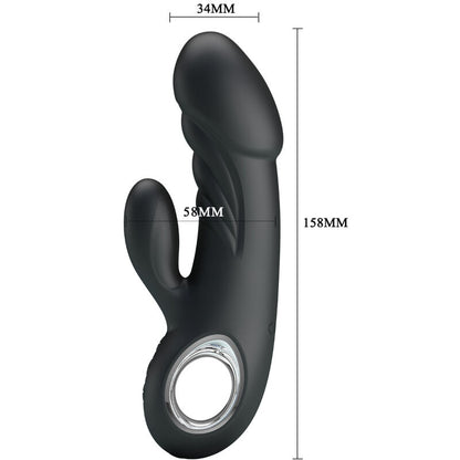 Stimolatore clitorideo PRETTY LOVE ANSEL con design ergonomico e superficie liscia, ideale per la stimolazione del punto G e clitoride.