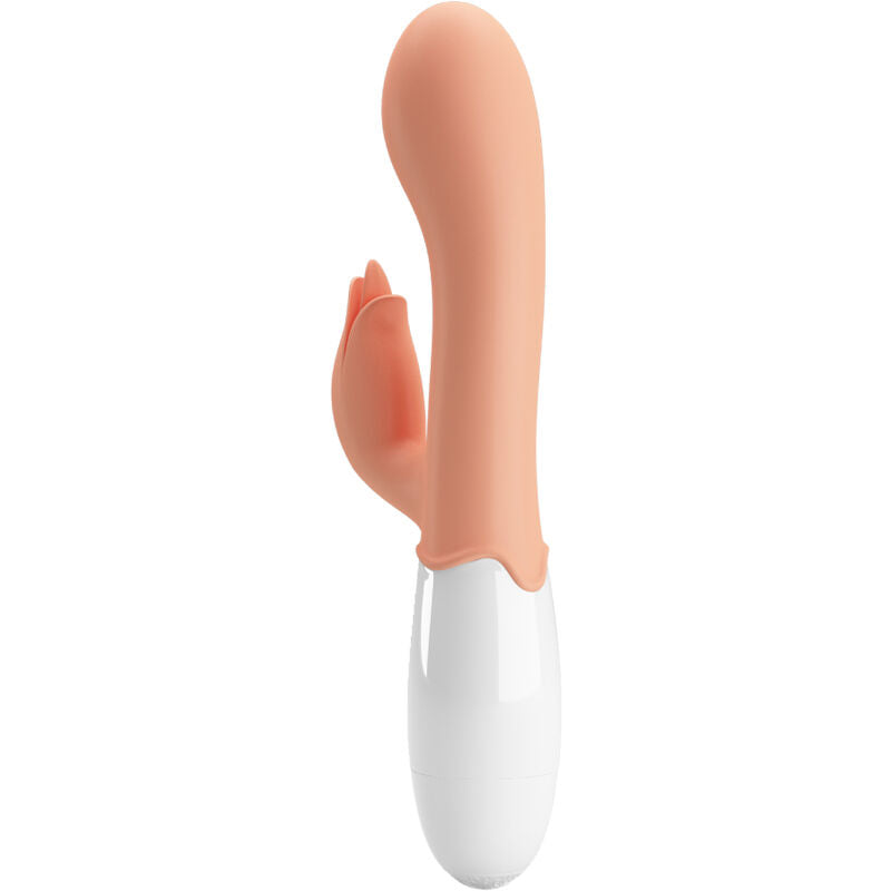 Vibratore Pretty Love Bloody Mary con stimolatore, silicone rosa con dettagli realistici e testina rotante per piacere.