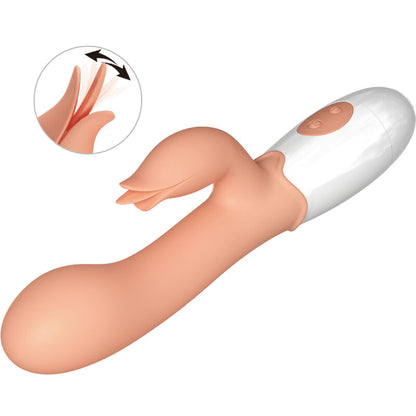 Vibratore Pretty Love Bloody Mary con stimolatore, design elegante e dettagli realistici, ideale per il piacere personale.