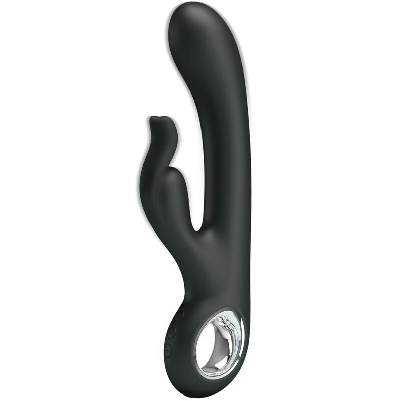 Vibratore PRETTY LOVE Carina con stimolatore clitoride e punto G, design ergonomico e dettagli realistici, in silicone rosa.
