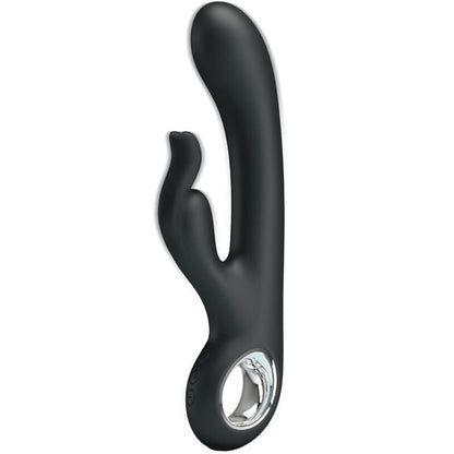 Vibratore PRETTY LOVE Carina con stimolatore clitoride e punto G, design ergonomico e dettagli realistici, in silicone rosa.