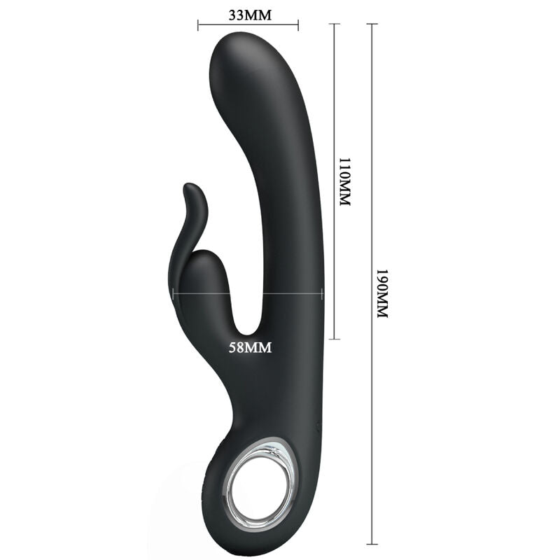 Vibratore Pretty Love Carina con stimolatore clitoride e punto G, design elegante e superficie liscia in silicone.